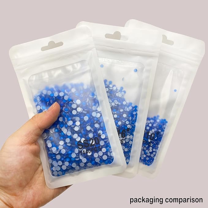 Flatback Glass Rhinestones,Bedazzler Gems 1440pcs Non Hotfix Crystal Rhinestones for Nail Charms Crafts Clothes Tumblers,Blue Neon,SS16