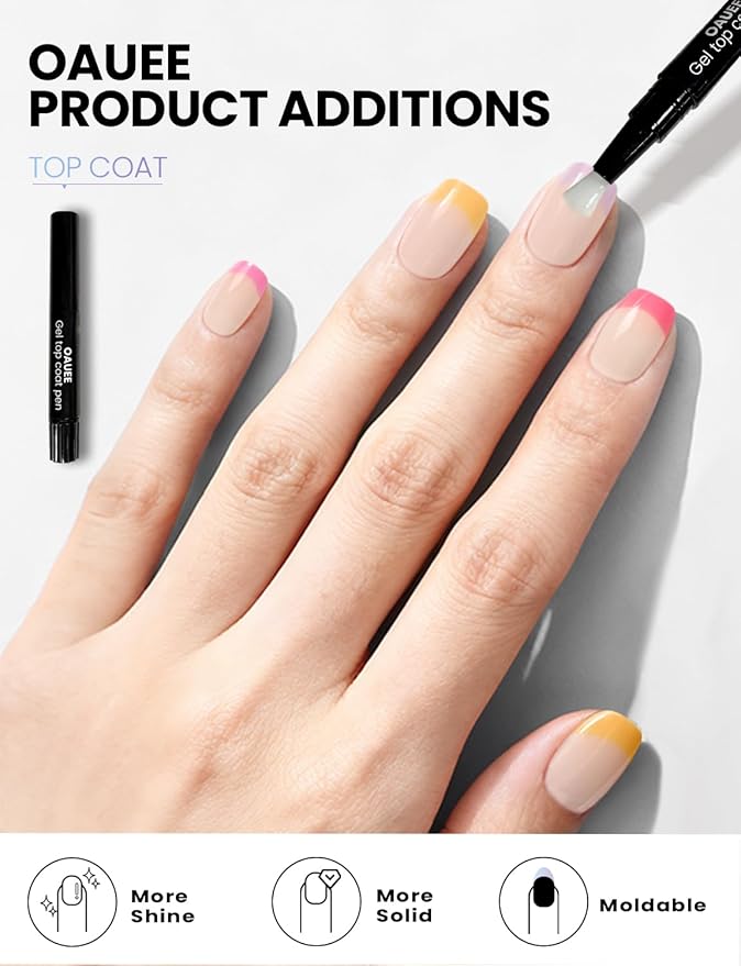 Semi Cured Gel Nail Strips | Built-In Gel Top Coat | UV Light Required | Salon Quality, Easy Application And Removal (Colorful Paradise）