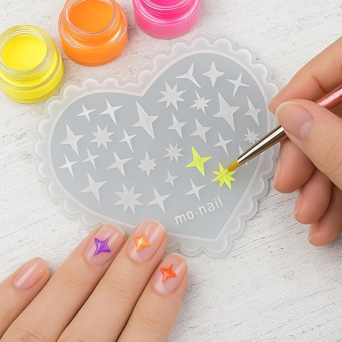 2 Pcs Star Silicone Nail Art Molds for Women Resin Nail Design