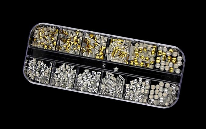 3000 Pieces(5 Boxes) Nail Art Rhinestone Set Nail Ornaments Style 4