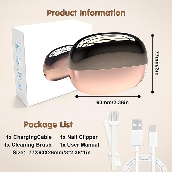 Valentines Day Gifts for Him & Her - Electric Nail Clipper, Adjustable Blade Opening for Thick Nails, Electric Nail Clippers for Seniors & Adults, Baby Electric Nail Trimmer (Upgraded Pink)