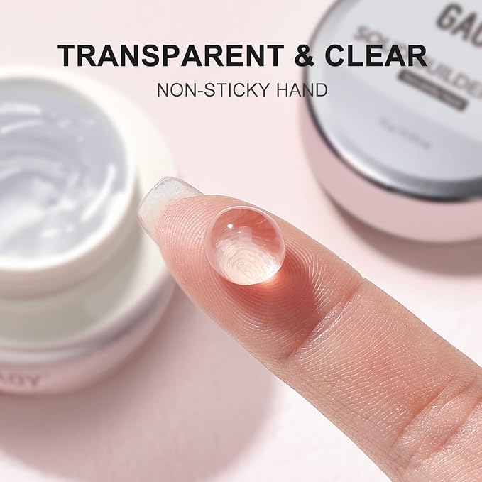 GAOY Clear 3D Sculpting Gel for Nail Art, 15g Solid Nail Gel Non-Sticky Hard Builder Gel for Carving, Molding and Building
