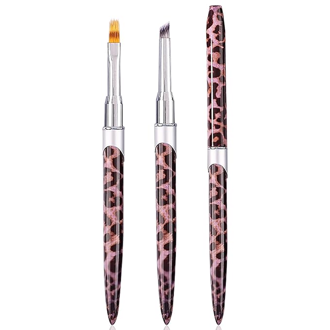 DANNEASY 2pcs Ombre Nail Brush Nail Art Brush Set Ombre Brush for Gel Nails Blooming Nail Design Brushes Nail Pen Manicure Brush Nail Brushes for Nail Art Tools