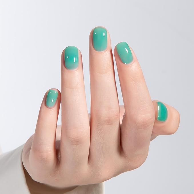 MAYCHAO 15ML Jelly Tropical Aqua Gel Nail Polish 1Pc Transparent Aqua Gel Polish Soak Off UV LED Translucent Nail Polish Nail Art Starter Manicure Salon DIY at Home, 0.5 OZ