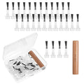 50 Pcs Nail Polish Brush, Disposable Gel Nail Polish Brushes with Handle, Manicure Brushes Replacement Soft Bristles for French Nails Manicure Tool Kit
