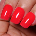 Neon Gel Polish, 0.5 Fl Oz Neon Red Gel Nail Polish Spring Summer Soak off LED UV Gel Nail Polish Art Starter Manicure Salon DIY Nail Gel Polish