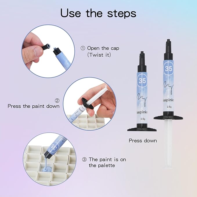Gel palette Painting gel for nail art 40colors individual squares UV LED for Nail Art DIY