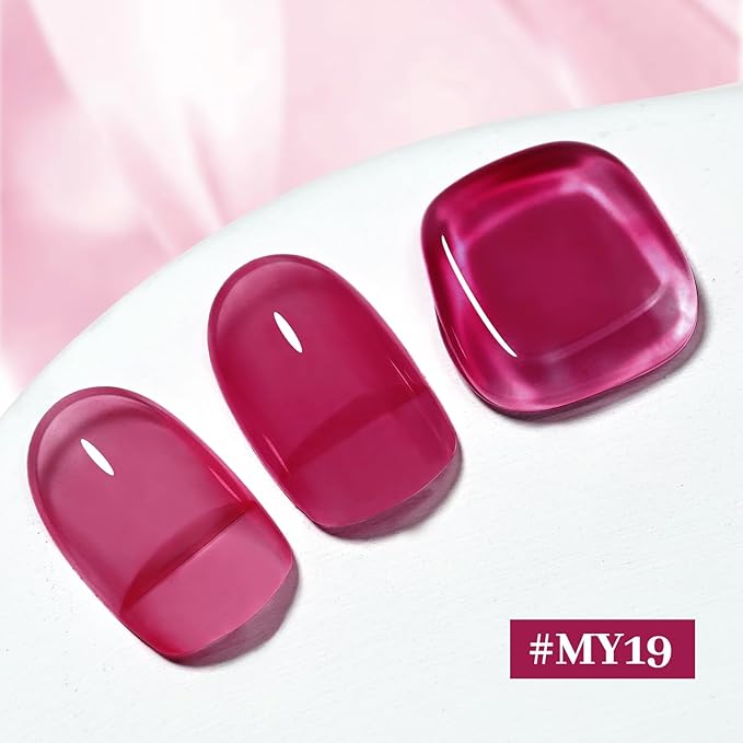 16.5ml Jelly Sheer Rose Red Nail Polish Large Volume Quick Dry Nail Polish, Long Lasting Shine, Fingernail Toenail Nail Art DIY Home Travel Nail Art Gift