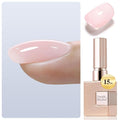 Double Rhythm Milky Pink Rubber Gel Nail Polish 15ml Nail Strengthener in a Bottle Nail Extension Hard Gel Soak Off Long Lasting Gel (Light Pink 8 in 1-4)