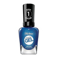 Sally Hansen Miracle Gel Salon Quality Nail Polish | Gel-Like Formula, Two-Step System, No UV Light Needed, Long Lasting | Semi-Opaque, Glossy | 646 Blues Cruise | Ocean Blue Nail Polish
