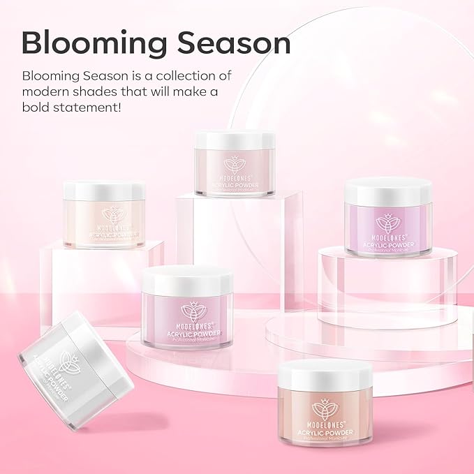 Modelones Acrylic Powder, 6 Colors Transparent Jelly Nude Nail Powder Milky White Pink Nude for Nail Art 3D Nail Carving French Nail Extension, Gifts for Women