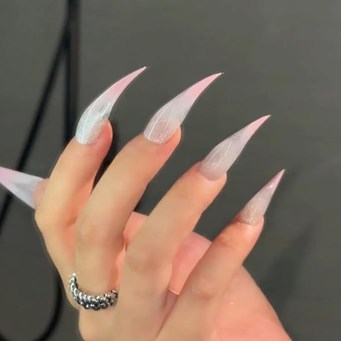 Long Polished Press On Nails Detachable Reusable Fake Nail Eagle Cat Dragon Claw With Gel Glue