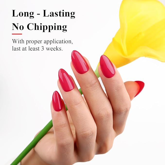 Imtiti Gel Nail Polish, Crimson Red, 15ML DIY Nail Art Kit for Women Girls - Autumn Winter Soak Off LED UV Gel Polish