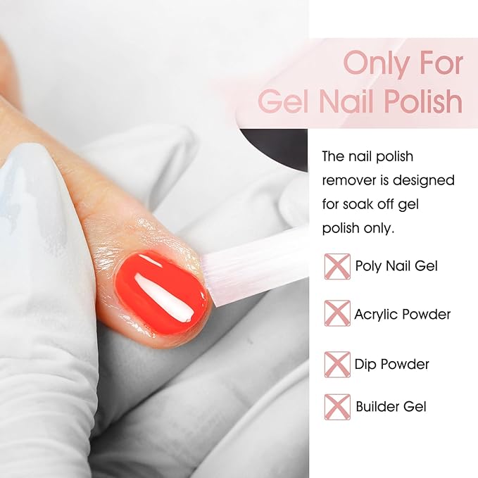 ROSALIND Gel Nail Polish Remover, 2Pcs 11ml Gel Polish Remover No Need Soaking or Wrapping Gel Remover for Nails 3-5 Minutes Easy And Quick