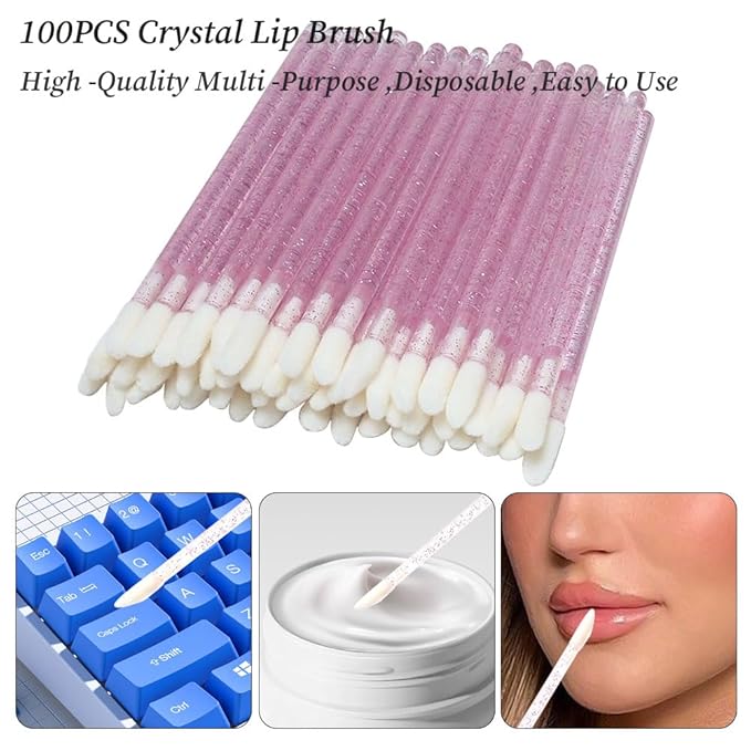 300 Pack Disposable Spoolies Brushes Sets Mascara Wand Lip Brushes Cotton Swab for Eyebrow Eyelash Extension Tattoo Lipstick Applicator