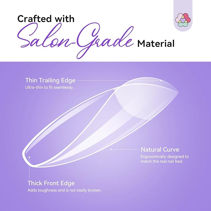 SAVILAND Advanced Gel Nail Kit: Salon Grade Nail Kit with Portable Light Short Coffin Nail Tips 500 Pcs 12 Sizes 30 Days Long-Wear Nail Kit Acrylic Set with U V Nails Glue Nail Lamp Drill DIY At Home