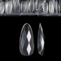 3D Diamond Shaped Polygel Nail, Extension Clear Full Cover False Nail Tips, Hybrid Gel Acrylic Nail, Diamond Fake Nails, 14 Sizes Building Artificial Press on Nail (style 3, 120pcs)