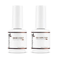 Nicedeco Hema Free No Wipe Gel Top Coat and Base Coat Set 2 Pcs 15ml Low Odor Cruelty Free Vegan Gel Nail Polish Glossy Shine Long Lasting Gel Base Top Coat