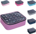 Small Clear Nail Polish Organizer Holds 30 bottles(15ml-0.5fl.oz) Nail Polish Case Multifunctional Nail Polish Bag organizer, Cosmetic Travel Makeup Cases for Women Purple