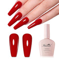 Imtiti 10ml Dark Red Gel Nail Polish Long Lasting Soak Off UV Led Fall Gel Polish Salon DIY at Home Gift for Women 1Pcs
