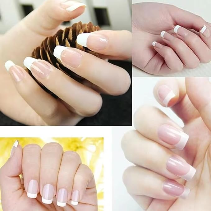 SILPECWEE 1pc French Nail Brush Acrylic Nail Art Brushes Rose Gold Nail Pen Nail Design Brush French Tip Brush for Nails Nail Polish Brushes French Manicure Brush