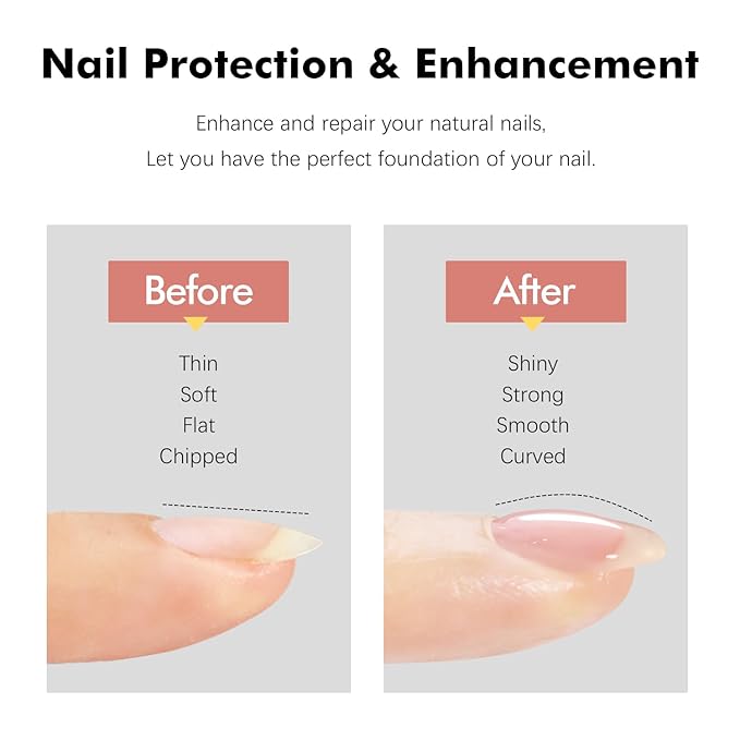 FZANEST Builder Nail Gel and Top Coat, 15ml * 2Pcs Hema & TPO-Free Builder Gel Nail Kit Strengthen Extension No Wipe Ultra Shine Top Coat Nail Polish Soak Off UV Led