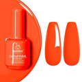 Beetles Neon Orange Gel Polish - Neon Sunset Spring Gel Nail Polish, Bright Orange Vibrant Color Soak Off UV High Glossy Nail DIY Drawing at Salon Home Nail Art 15ml