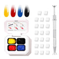 4 Colors Set Ombre Pat Gel Nail Polish,Pat Painting Gradient Blooming Gel with 20Pcs Nail Sponges for Nail Art DIY can be Painted in Salon or Home Use(k9)