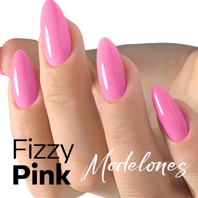 modelones Pink Gel Nail Polish Hot Pink Nail Polish Pastel Gel Polish Rosy Gel Polish Summer Nails Manicure 15 ML