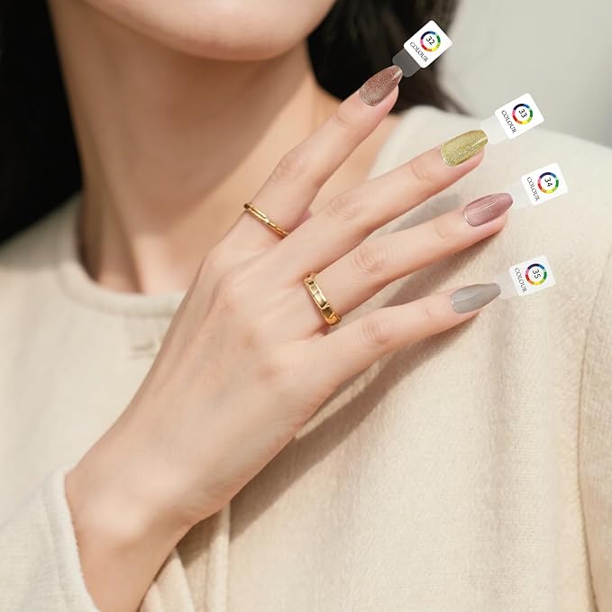 Acrylic Magnetic Nail Color Book Inside Page & Magnetic Nail tips,Durable, Easy to Color,Perfect for Nail Practice & Professional Use