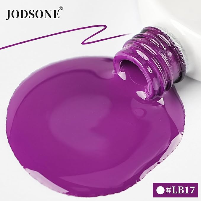 JODSONE Dark Purple Swirl Nail Art Liner Gel Polish,10ml Classic Color 3D Nail Art Pens Effect Nail Print Design with Thin Brush for French Tips Manicure Painting DIY at Home - LB17