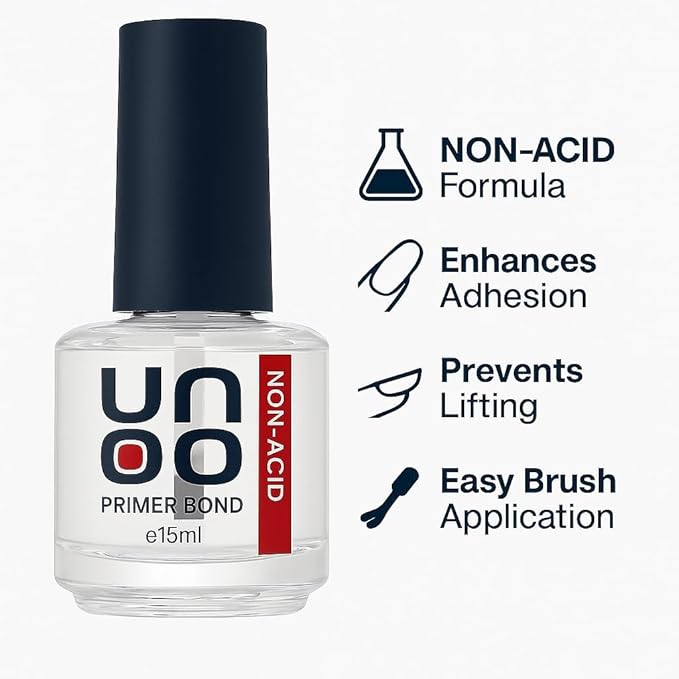 3-in-1 Nail Primer, Strong Base Coat & Diamond Top Coat Set – Non-Acid Bond, Long-Lasting Adhesion, Chip-Resistant Shine, LED/UV Curing, Soak-Off Formula, Nail Prep & Protection System – 15ml Each