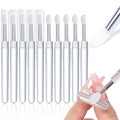10pcs Silicone Nail Art Brushes Silicone Nail Brush Reusable Nail Brushes Chrome Nail Powder Applicator Lipstick Eyeshadow Applicator Pen Manicure Brushes Nail Art Tools