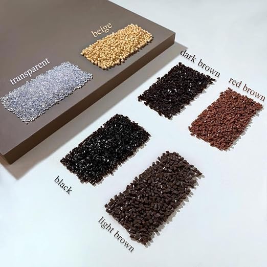 25 g Hair Extension Italian Keratin Glue Granule Pellet for Hot Fusion, K Tip, U-Tip, I-Tip, Keratin Granule Bead, Hair Glue, Hot Keratin Glue for Hair Extension and Nail Design (Beige)