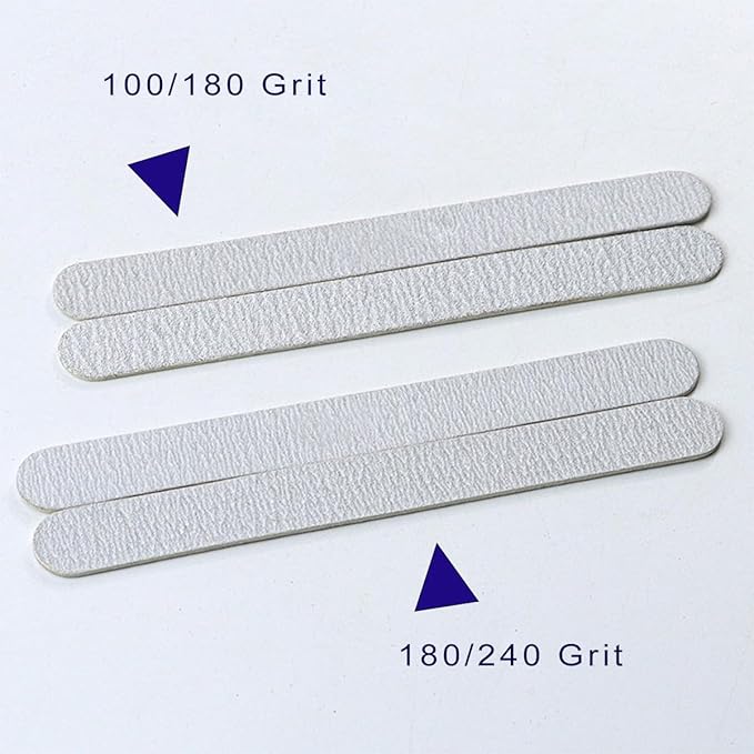 Nail File 20 PCS Professional Double Sided 180/240 Grit Durable Nail Files Manicure Tool and Nail Buffering Files