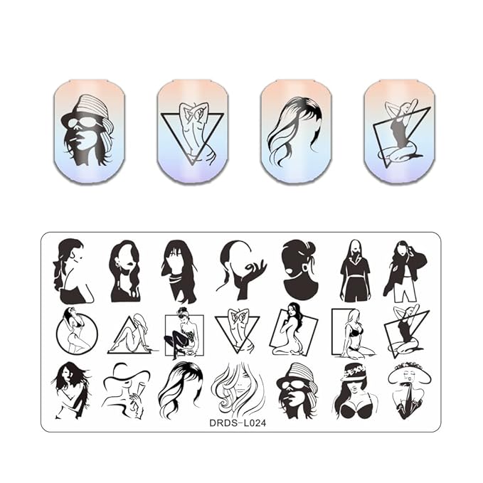 VNC Nail Stamp Plate Set - 13 Pcs Mix Design Stamping Plate + Stamper + Scraper + Case
