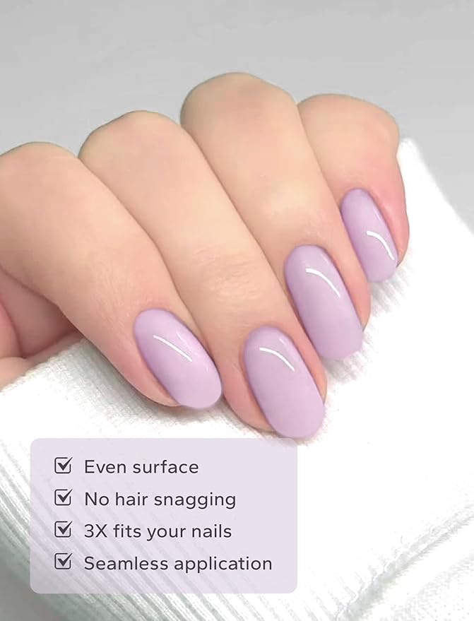 Nail Polish Strips – 32PCS UV Free Salon Quality Wraps, Long Lasting Gel Nail Stickers for Women (Whisper Pink)