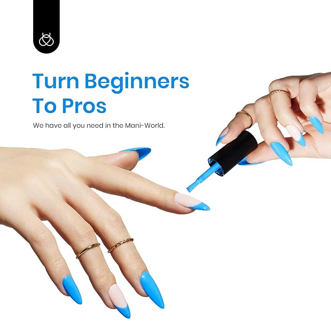 Beetles Blue Gel Polish, 15ML Bright Blue Gel Nail Polish, Soak Off Spring Nails Art Manicure Salon Home DIY Design Uv Nails Lamp Needed Gift for Women