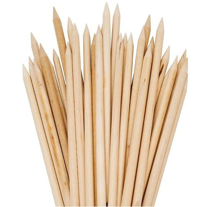 Orange Wood Sticks, Nail Art, Cuticle Pusher Remover, Manicure Pedicure Tool (150 Pieces)