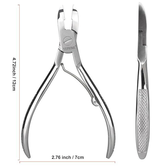 Podiatrist Toenail Clippers, Super Sharp and Wear-resistant Toe Nail Cutters for Thick and Ingrown Nails, Hand Forged Stainless Steel Pedicure Clippers for Men Women Seniors, Convex Blades