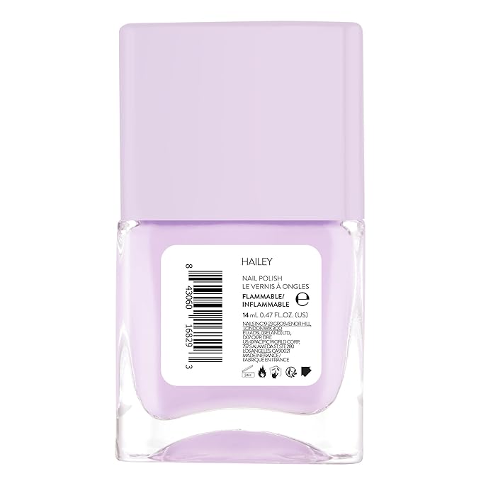Nails Inc It's Topless Gel-Like Nail Polish, 4-in-1 Base Coat, Treatment, Color & Top Coat, Long Lasting, Strong, Chip Free Nails, Glossy Salon Quality Manicure, Air Dry, Hailey, 0.47 Fl Oz