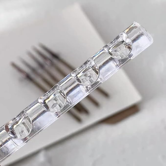 2 Pcs Crystal Bar Pen Holder, Acrylic Nail Art Painting Pen Brush Stand for Drawing Pens, Nail Gel Polish Pen Brush Stand Holder Manicure Tool.