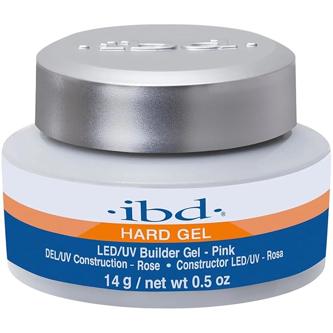 IBD Hard Gel – LED/UV Builder Gel Pink, .5 oz, Made in the USA