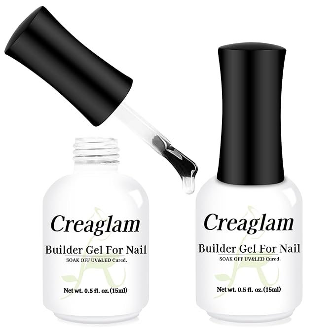 Women Builder Gel for Nails: 2Pcs 7 in 1 Clear Builder Nail Gel Set for Fast Nail Art Set DIY Home Manicure - 15ml Extension Strengthener for Nails Art Design