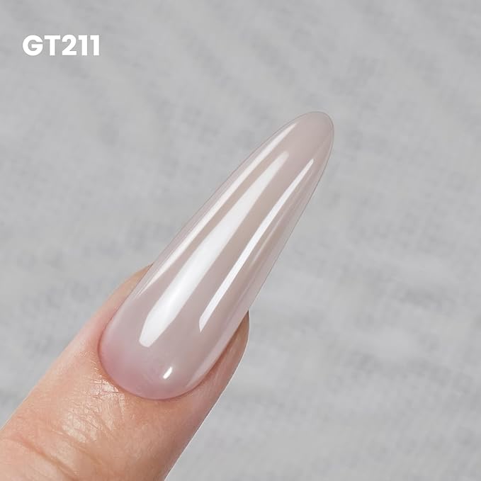 YOKEFELLOW GleamTap Cushion Magic White Chrome Nail Powder,Glazed Donut,Pearlescent Nail Chrome Powder,Nail Art Decoration for Home DIY Salon Manicure (GT211 Magic White ）