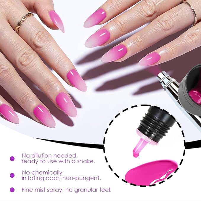FAVAI Airbrush Gel Nail Polish, 24 Colors, No Dilution,Acetone-Free,French Manicure,Ombre Nail Art,DIY,Salon Quality Nail Supplies,Perfect Gifts for Girls & Women