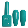 CANNI Teal Green Gel Nail Polish, 1Pcs Emerald Green Gel Polish Dark Color Soak Off U V Nail Manicure Salon DIY at Home