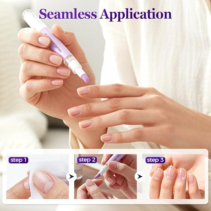 3-In-1cuticle Oil Pusher Pen, Ceramic Cuticle Oil Cuticle Pusher Nail Oil Pen For Hangnails & Dry & Damaged Nails, Nail Care Tool For Repair & Nourish Nails (2PCS)