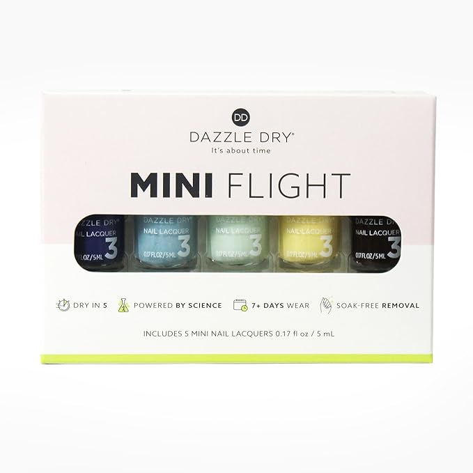 Dazzle Dry Mini Flight - Elevation - 5 Mini Lacquers
