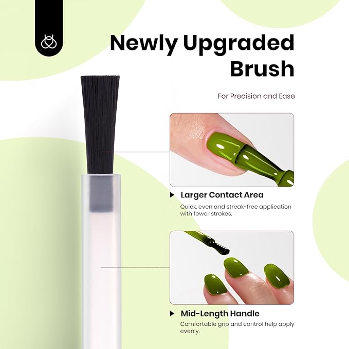 Beetles Spring Gel Polish Set - 6 Colors Hema Free 15ml Green Nude Pink Gel Polish Kit Soak Off Uv LED Nail Lamp DIY Home Manicure Salon Lakeside Serenity Gift for Women Girls st patricks